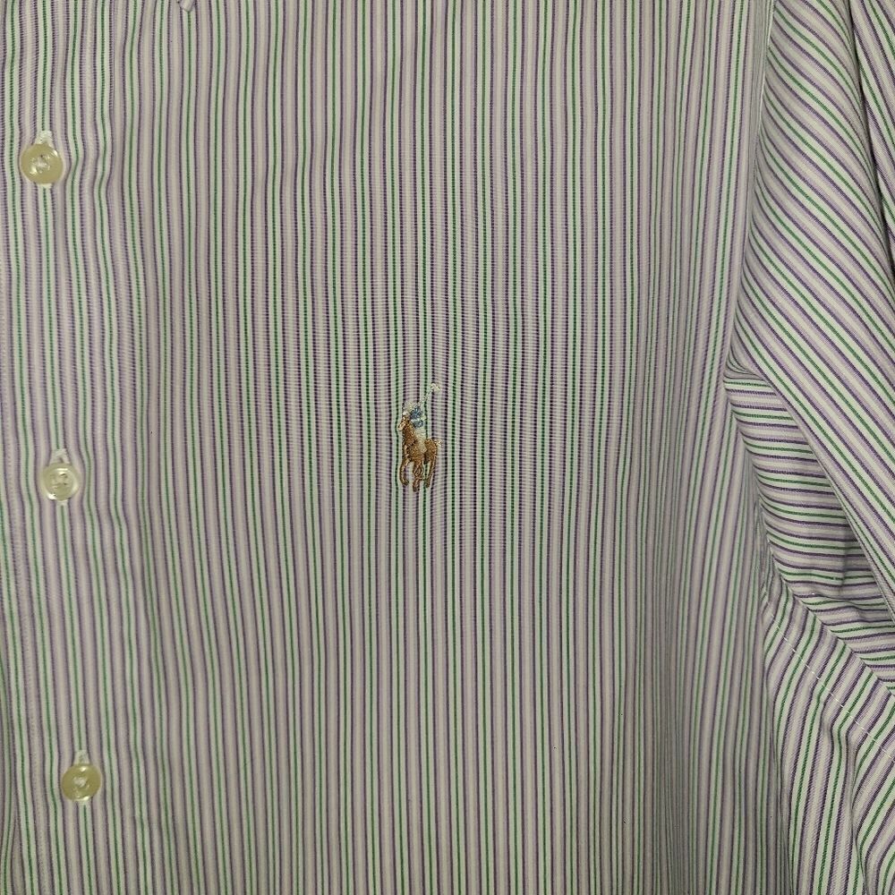 Ralph Lauren Classic Fit Men's Pinstripe Dress Shirt - Picture 4 of 10